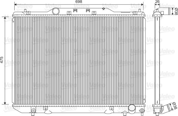 Valeo 734850 - Radiators, Motora dzesēšanas sistēma autodraugiem.lv