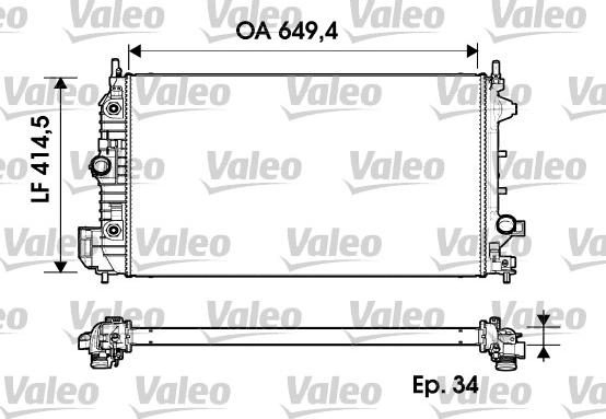 Valeo 734345 - Radiators, Motora dzesēšanas sistēma autodraugiem.lv