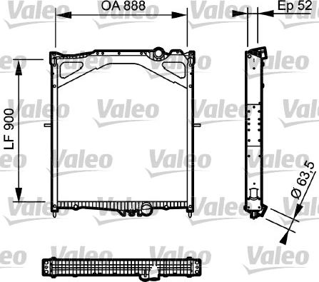 Valeo 734300 - Radiators, Motora dzesēšanas sistēma autodraugiem.lv