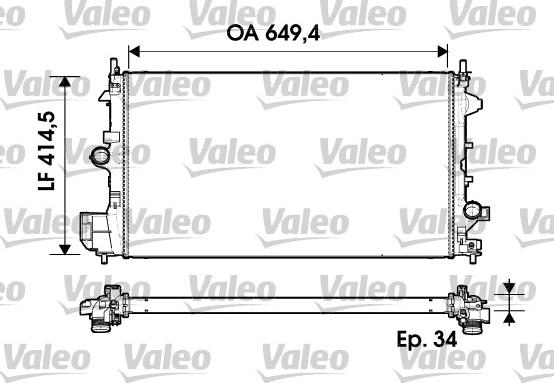 Valeo 734339 - Radiators, Motora dzesēšanas sistēma autodraugiem.lv
