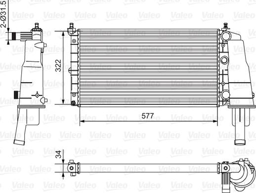 Valeo 734236 - Radiators, Motora dzesēšanas sistēma autodraugiem.lv