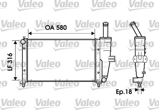 Valeo 734225 - Radiators, Motora dzesēšanas sistēma autodraugiem.lv