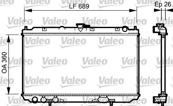 Valeo 734708 - Radiators, Motora dzesēšanas sistēma autodraugiem.lv