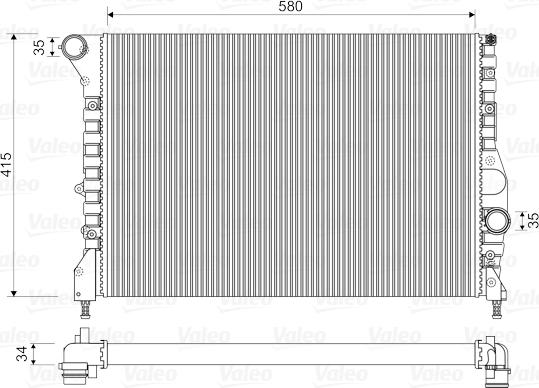 Valeo 734733 - Radiators, Motora dzesēšanas sistēma autodraugiem.lv