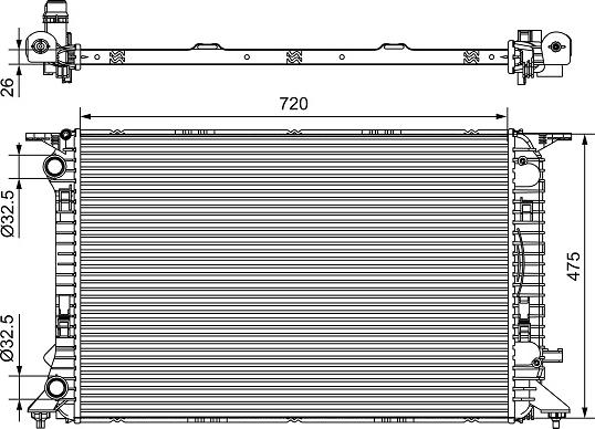 Valeo 735471 - Radiators, Motora dzesēšanas sistēma autodraugiem.lv