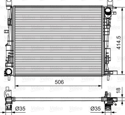 Valeo 735634 - Radiators, Motora dzesēšanas sistēma autodraugiem.lv