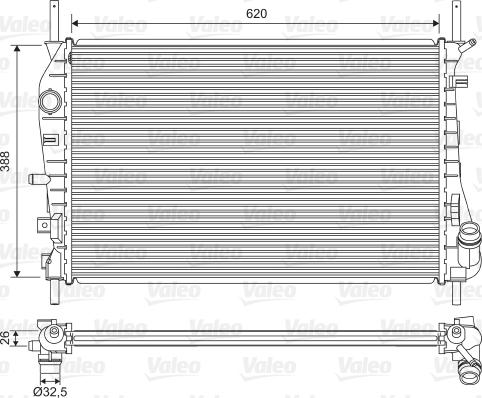 Valeo 735048 - Radiators, Motora dzesēšanas sistēma autodraugiem.lv