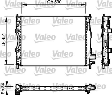 Valeo 735114 - Radiators, Motora dzesēšanas sistēma autodraugiem.lv