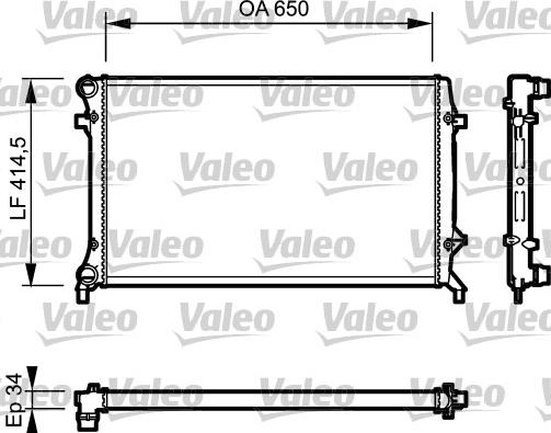 Valeo 735120 - Radiators, Motora dzesēšanas sistēma autodraugiem.lv