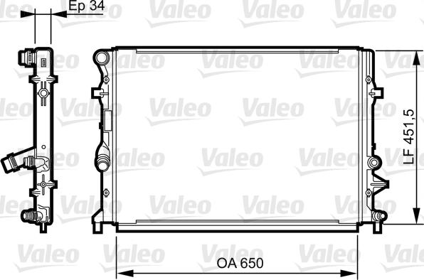 Valeo 735280 - Radiators, Motora dzesēšanas sistēma autodraugiem.lv