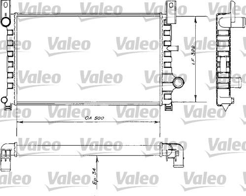 Valeo 730484 - Radiators, Motora dzesēšanas sistēma autodraugiem.lv