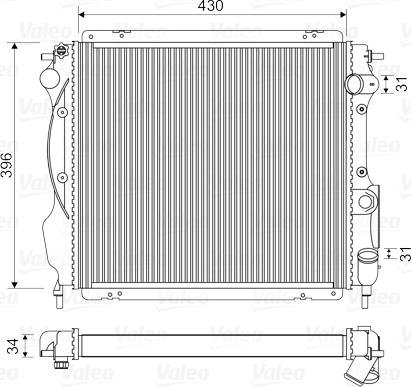 Valeo 730182 - Radiators, Motora dzesēšanas sistēma autodraugiem.lv