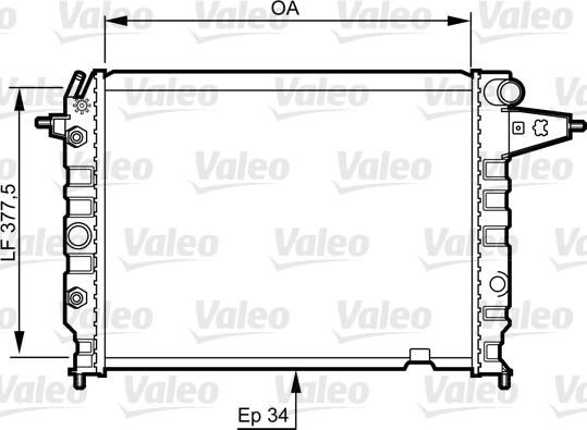 Valeo 730395 - Radiators, Motora dzesēšanas sistēma autodraugiem.lv