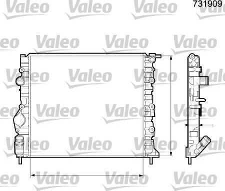 Valeo 731909 - Radiators, Motora dzesēšanas sistēma autodraugiem.lv
