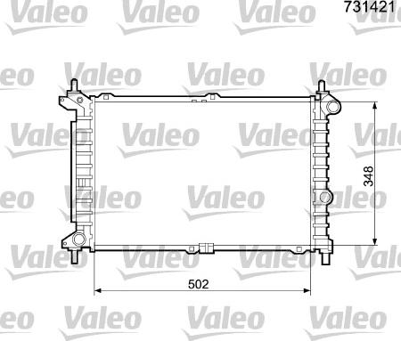 Valeo 731421 - Radiators, Motora dzesēšanas sistēma autodraugiem.lv