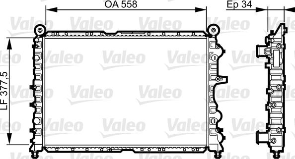 Valeo 731592 - Radiators, Motora dzesēšanas sistēma autodraugiem.lv