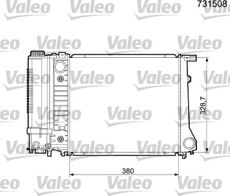 Valeo 731508 - Radiators, Motora dzesēšanas sistēma autodraugiem.lv