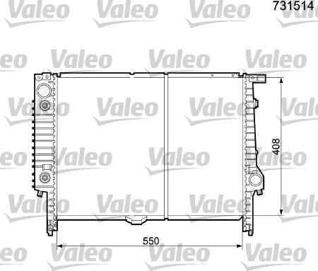 Valeo 731514 - Radiators, Motora dzesēšanas sistēma autodraugiem.lv