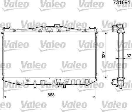 Valeo 731691 - Radiators, Motora dzesēšanas sistēma autodraugiem.lv