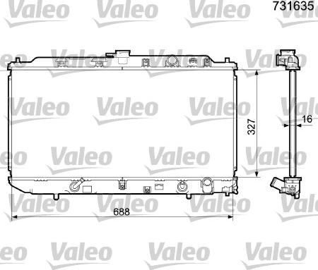 Valeo 731635 - Radiators, Motora dzesēšanas sistēma autodraugiem.lv