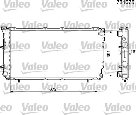 Valeo 731675 - Radiators, Motora dzesēšanas sistēma autodraugiem.lv