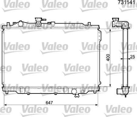 Valeo 731141 - Radiators, Motora dzesēšanas sistēma autodraugiem.lv