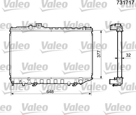 Valeo 731717 - Radiators, Motora dzesēšanas sistēma autodraugiem.lv