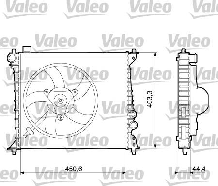 Valeo 733074 - Radiators, Motora dzesēšanas sistēma autodraugiem.lv