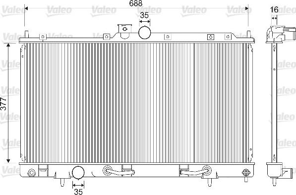 Valeo 733280 - Radiators, Motora dzesēšanas sistēma autodraugiem.lv