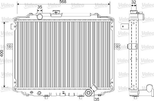 Valeo 733227 - Radiators, Motora dzesēšanas sistēma autodraugiem.lv