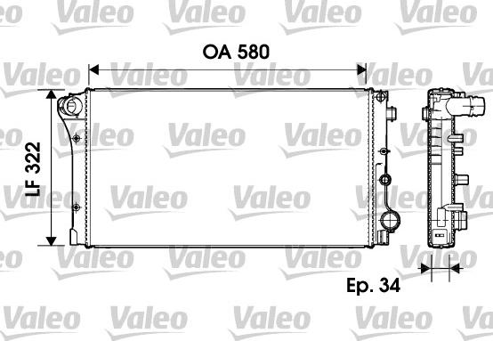 Valeo 732954 - Radiators, Motora dzesēšanas sistēma autodraugiem.lv