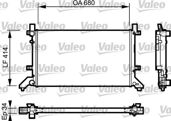 Valeo 732952 - Radiators, Motora dzesēšanas sistēma autodraugiem.lv
