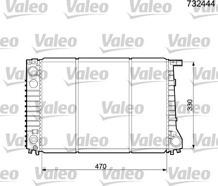 Valeo 732444 - Radiators, Motora dzesēšanas sistēma autodraugiem.lv