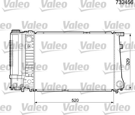 Valeo 732456 - Radiators, Motora dzesēšanas sistēma autodraugiem.lv