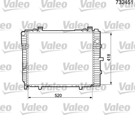 Valeo 732451 - Radiators, Motora dzesēšanas sistēma autodraugiem.lv