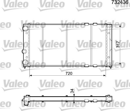 Valeo 732436 - Radiators, Motora dzesēšanas sistēma autodraugiem.lv