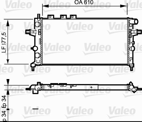 Valeo 732550 - Radiators, Motora dzesēšanas sistēma autodraugiem.lv
