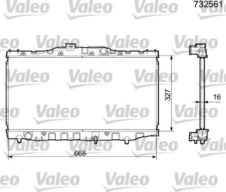 Valeo 732561 - Radiators, Motora dzesēšanas sistēma autodraugiem.lv