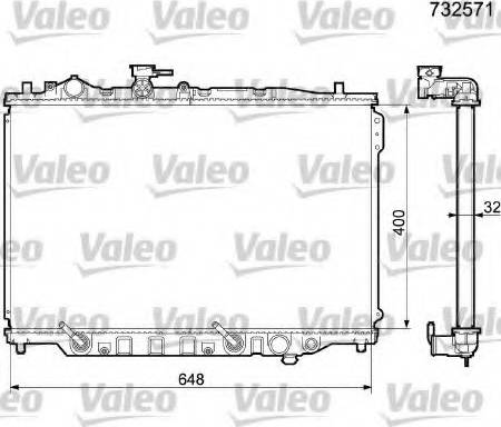 Valeo 732571 - Radiators, Motora dzesēšanas sistēma autodraugiem.lv