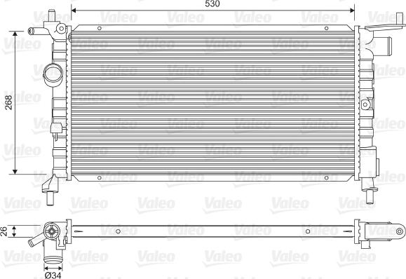 Valeo 732606 - Radiators, Motora dzesēšanas sistēma autodraugiem.lv