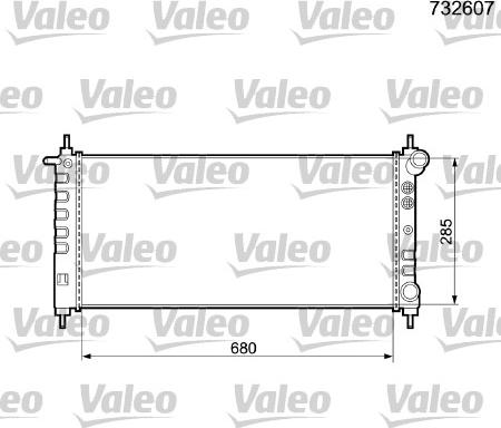 Valeo 732607 - Radiators, Motora dzesēšanas sistēma autodraugiem.lv