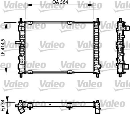 Valeo 732623 - Radiators, Motora dzesēšanas sistēma autodraugiem.lv