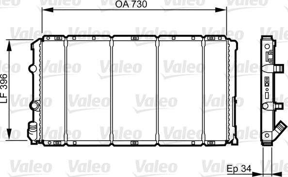 Valeo 732050 - Radiators, Motora dzesēšanas sistēma autodraugiem.lv