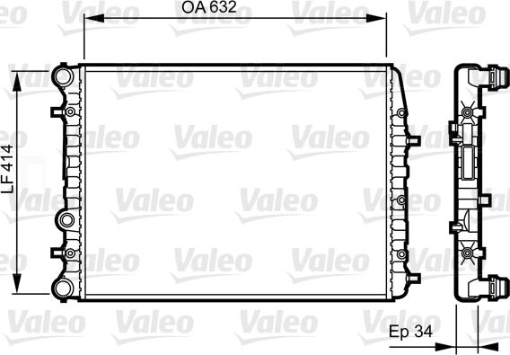 Valeo 732864 - Radiators, Motora dzesēšanas sistēma autodraugiem.lv