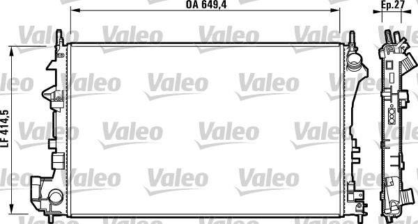 Valeo 732876 - Radiators, Motora dzesēšanas sistēma autodraugiem.lv