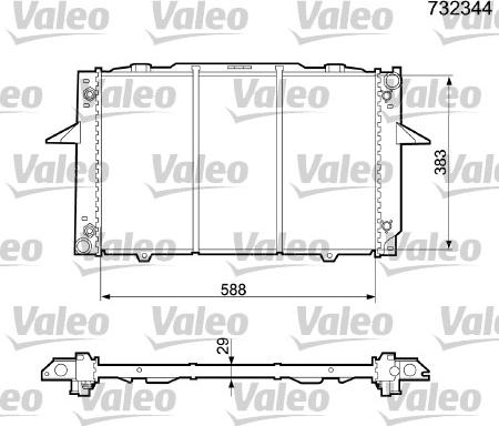 Valeo 732344 - Radiators, Motora dzesēšanas sistēma autodraugiem.lv