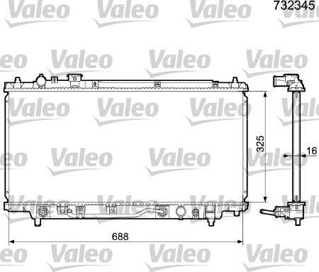 Valeo 732345 - Radiators, Motora dzesēšanas sistēma autodraugiem.lv