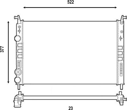 Valeo 732353R - Radiators, Motora dzesēšanas sistēma autodraugiem.lv