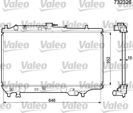 Valeo 732326 - Radiators, Motora dzesēšanas sistēma autodraugiem.lv