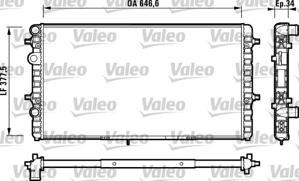 Valeo 732709 - Radiators, Motora dzesēšanas sistēma autodraugiem.lv